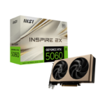 MSI GeForce RTX 5060 Inspire 2X OC Graphic Card 8GB GDDR7 128-bit Memory, 28 Gbps With PCI Express Gen 5 x16 Interface