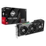 ASRock AMD Radeon RX 9070XT Steel Legend Dark 16GB GDDR6 Graphics Card