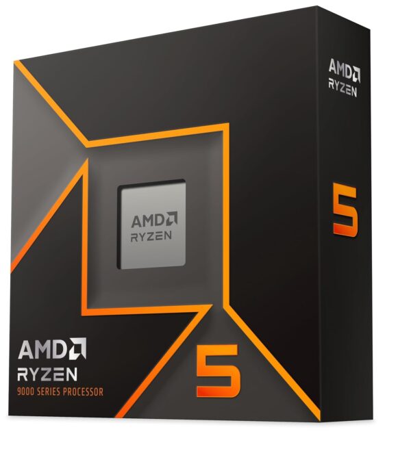AMD Ryzen 5 9600X Desktop Processor with Integrated Radeon Graphics, 6 cores 12 Threads 32 MB Cache Base Clock 3.9GHz Upto 5.4GHz AM5 Socket, Memory DDR5 Up to 5600 MT/s, 65W TDP