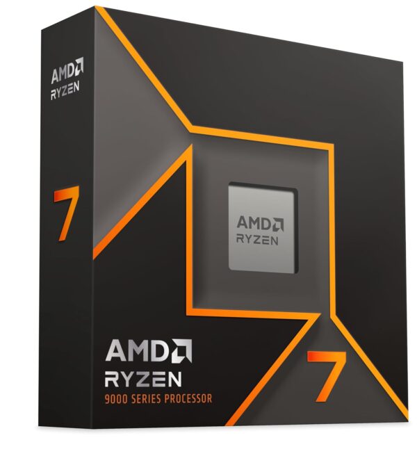 AMD Ryzen 7 9700X Desktop Processor with Integrated Radeon Graphics, 8 cores 16 Threads 32 MB Cache Base Clock 3.8 GHz Up to 5.5 GHz AM5 Socket