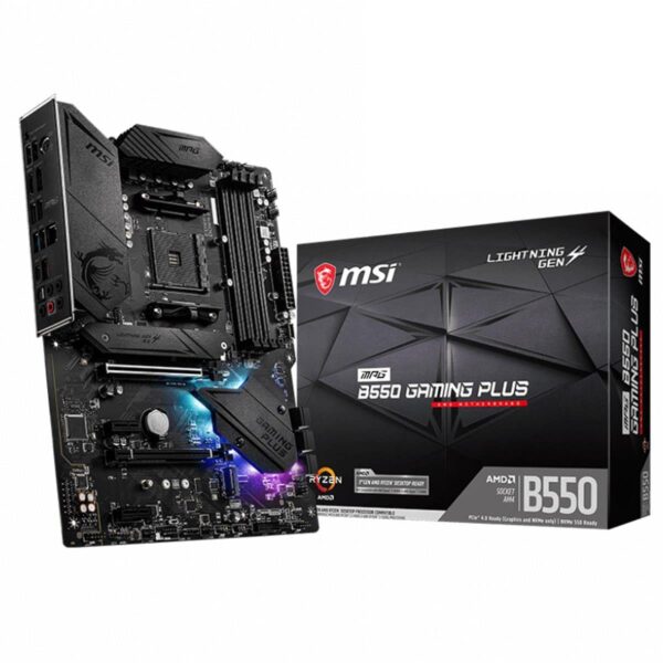 MSI MPG B550 Gaming Plus, ATX -- Supports Ryzen 5000 Series Desktop Processors, Socket AM4 -- DDR4
