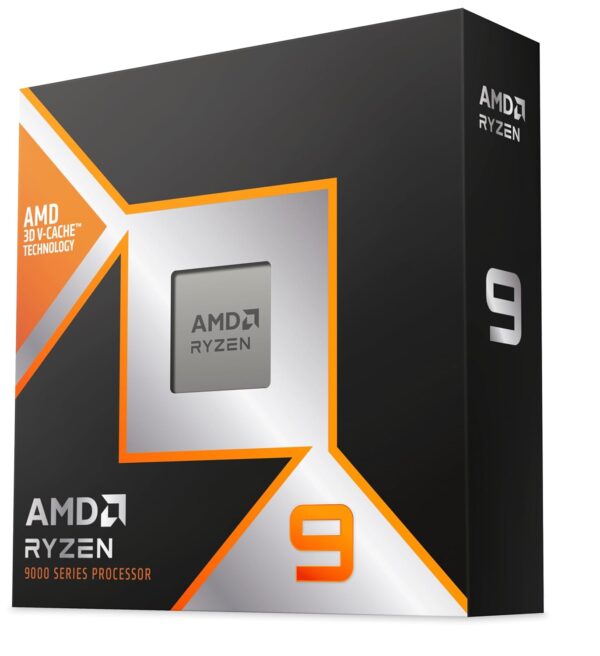 AMD Ryzen 9 9900X3D Desktop Processor with Integrated Radeon Graphics, 12 cores 24 Threads 128MB Cache Base Clock 4.4 GHz Up to 5.5GHz AM5 Socket System Memory DDR5 Up to 5600 MT/s