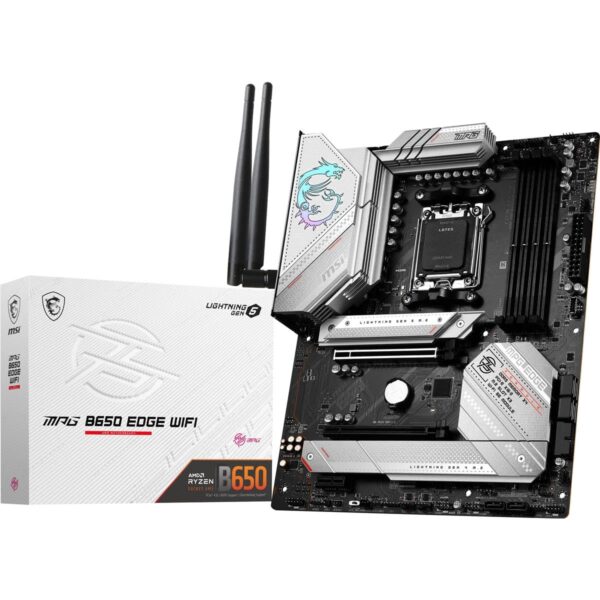 MSI MPG B650 Edge WiFi Motherboard, ATX -- Supports AMD Ryzen™ 9000 / 8000 / 7000 Series Desktop Processors, Socket AM5 -- DDR5