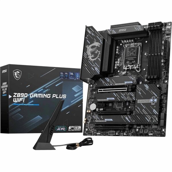 MSI Z890 Gaming Plus WiFi Gaming Motherboard, ATX -- Supports Intel Ultra Core Processors (Series 2), Socket LGA 1851 -- DDR5 Memory