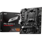 MSI PRO B650M-E Motherboard, mATX -- Supports AMD Ryzen 9000/8000/7000 Series Processors, Socket AM5 -- DDR5