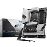 MSI PRO Z790-A MAX WiFi Motherboard, ATX -- Supports 14th/13th/12th Gen Intel Core Processors, Socket LGA 1700 -- DDR5