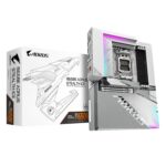 GIGABYTE B650E A Stealth ICE – AM5 ATX Motherboard with PCIe 5.0, Wi-Fi 7, DDR5, EZ-Latch, White