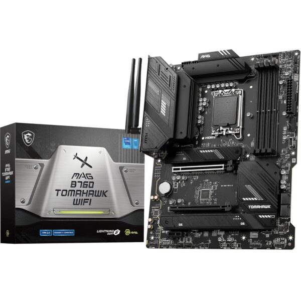 MSI MAG B760 Tomahawk WiFi Motherboard, ATX -- Supports 12th/13th Gen Intel Core Processor, Socket LGA1700 -- DDR5