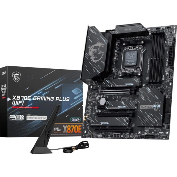 MSI X870E Gaming Plus WiFi Motherboard, ATX -- Supports AMD Ryzen 9000 / 8000 / 7000 Processors, Socket AM5 -- DDR5