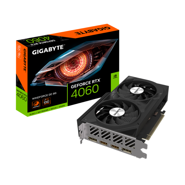 Gigabyte NVIDIA GeForce RTX 4060 WINDFORCE OC Graphics Card With 8GB GDDR6, 128-bit, PCI-E 4.0, 2475MHz, NVIDIA DLSS 3