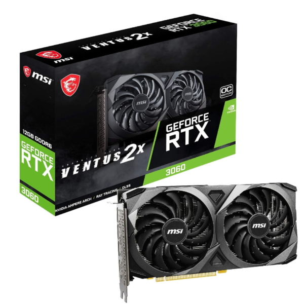 MSI GeForce RTX 3060 Ventus 2X OC 12 GB GDDR6 192-bit Memory Upto 1807 MHz With PCI Express 4 Interface Graphic Card
