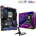 ASRock Phantom Gaming X870 Riptide WiFi 7 AMD Ryzen Socket AM5 ATX Motherboard DDR5 DIMMs 8000 MHz 256 GB USB4 M.2 SATA3 6.0 Gb/s