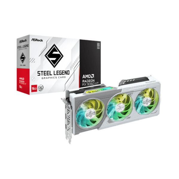 ASRock Steel Legend AMD Radeon™ RX 9060 XT OC 8GB GDDR6 Graphics Card White