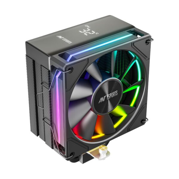 Ant Esports V6 Digital ARGB CPU Air Cooler CPU with LED Temperature Display Support Intel & AMD Sockets