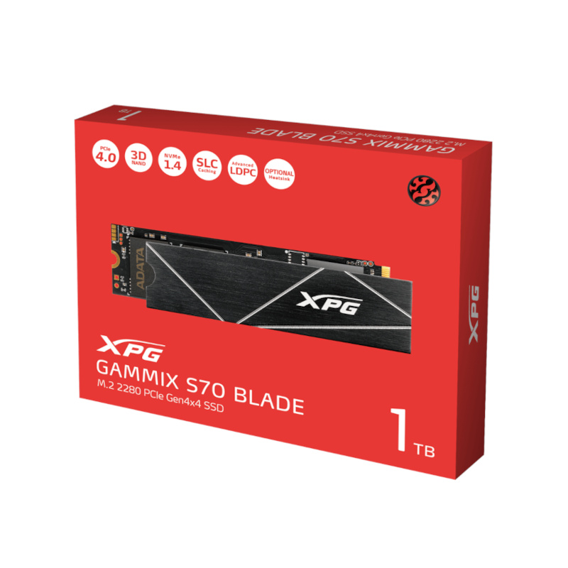 ADATA XPG GAMMIX S70 Blade 1TB PCIe Gen4 x4 NVMe M.2 SSD