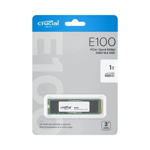 Crucial E100 1TB PCIe Gen4 NVMe M.2 SSD