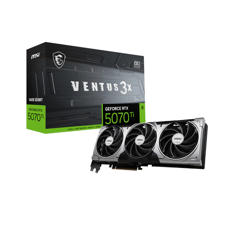 MSI GeForce RTX 5070 Ti 16G VENTUS 3X OC GDDR7 Graphics Card