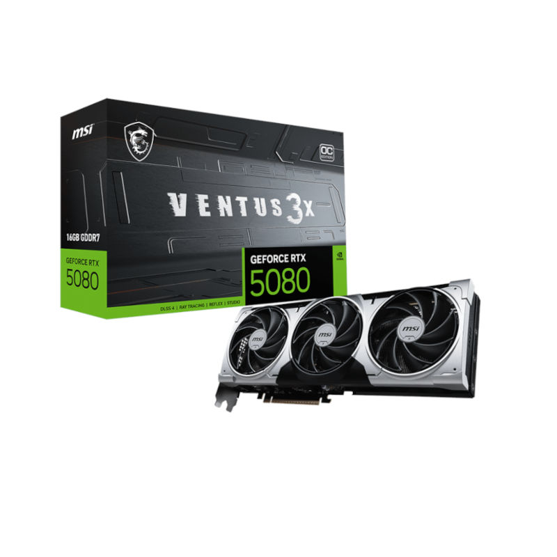 MSI GeForce RTX 5080 16G VENTUS 3X OC PLUS GDDR7 Graphics Card