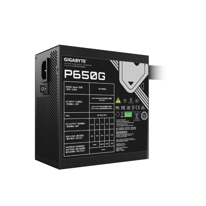Gigabyte P650G 650W 80 Plus Gold Power Supply