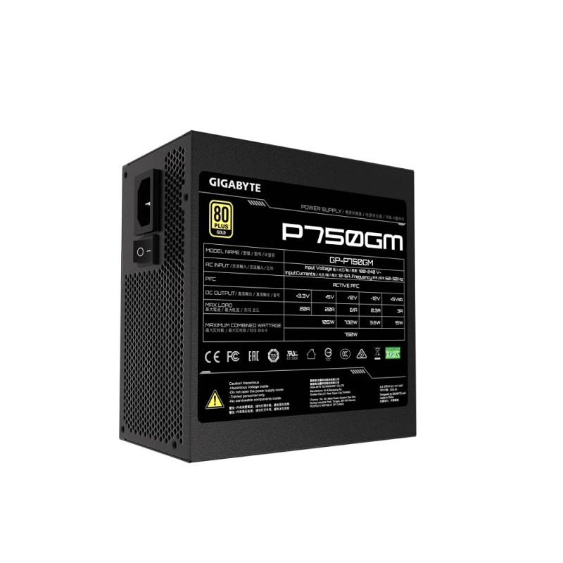 Gigabyte P750GM 750W 80 Plus Gold Fully Modular Power Supply