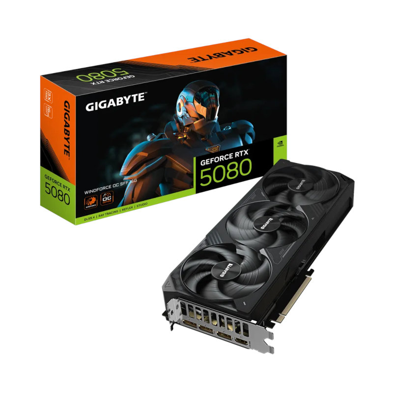 Gigabyte GeForce RTX 5080 WINDFORCE OC SFF 16GB GDDR7 Graphics Card
