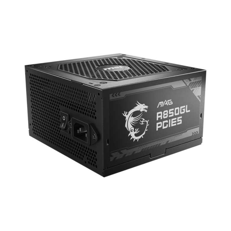 MSI MAG A850GL PCIe 5 850W 80 Plus Gold Fully Modular ATX 3.1 Power Supply