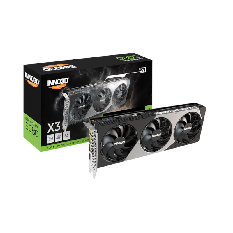 INNO3D GeForce RTX 5080 X3 16GB GDDR7 Graphics Card