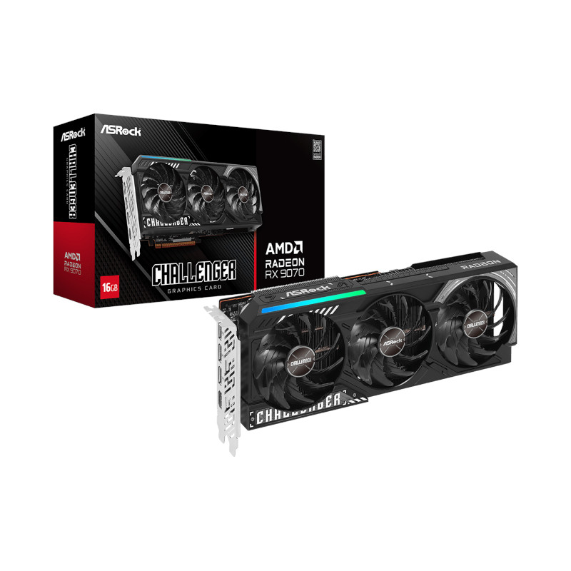 ASRock AMD Radeon RX 9070 Challenger 16GB GDDR6 Graphics Card