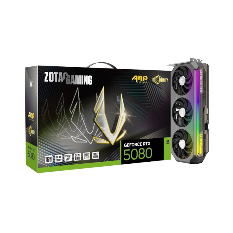 ZOTAC GAMING GeForce RTX 5080 AMP Extreme INFINITY 16GB GDDR7 Graphics Card