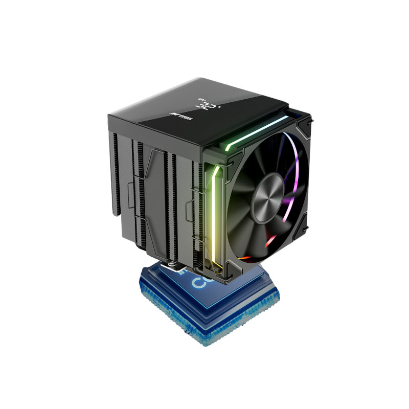 Ant Esports V8 Digital ARGB Dual Tower CPU Air Cooler (Black)